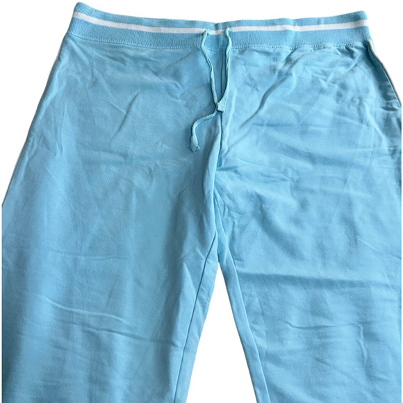 Vintage Junction West Active Sweatpants Sz L Light Blue Wide Leg Drawstring - Picture 3 of 5